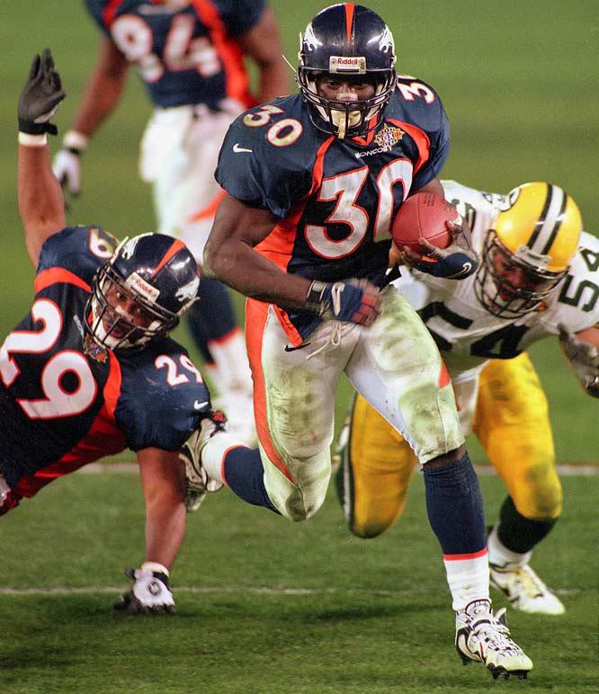 theScore - 1998 - Behind Terrell Davis' 157 yards rushing and a