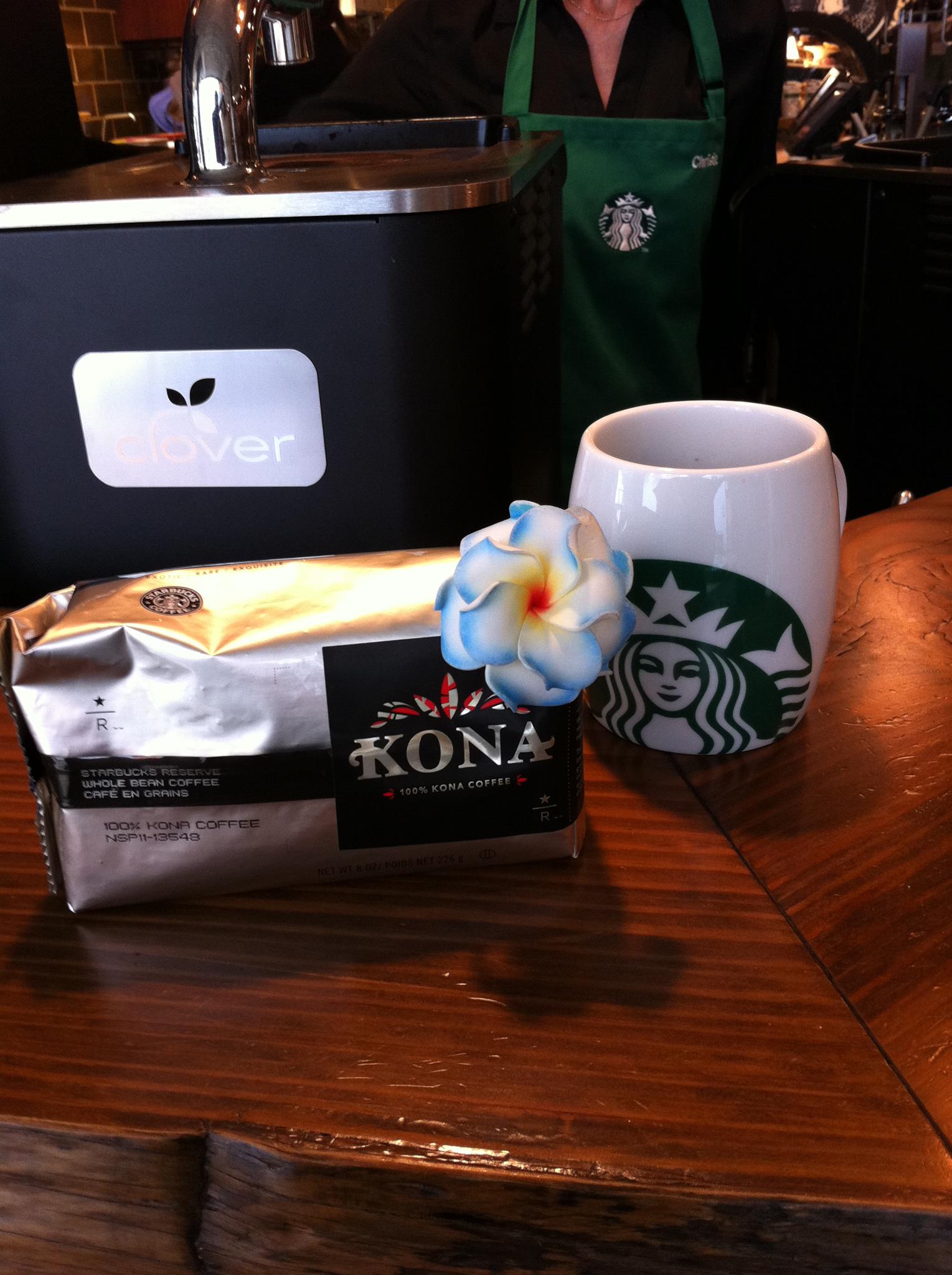 Starbucks - 100% Kona is back. Reminds me of being on vacation