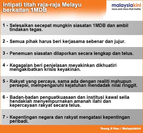 Malaysiakini Bm 7 Intipati Titah Raja Raja Melayu Berkaitan 1mdb Ini Senarainya Facebook