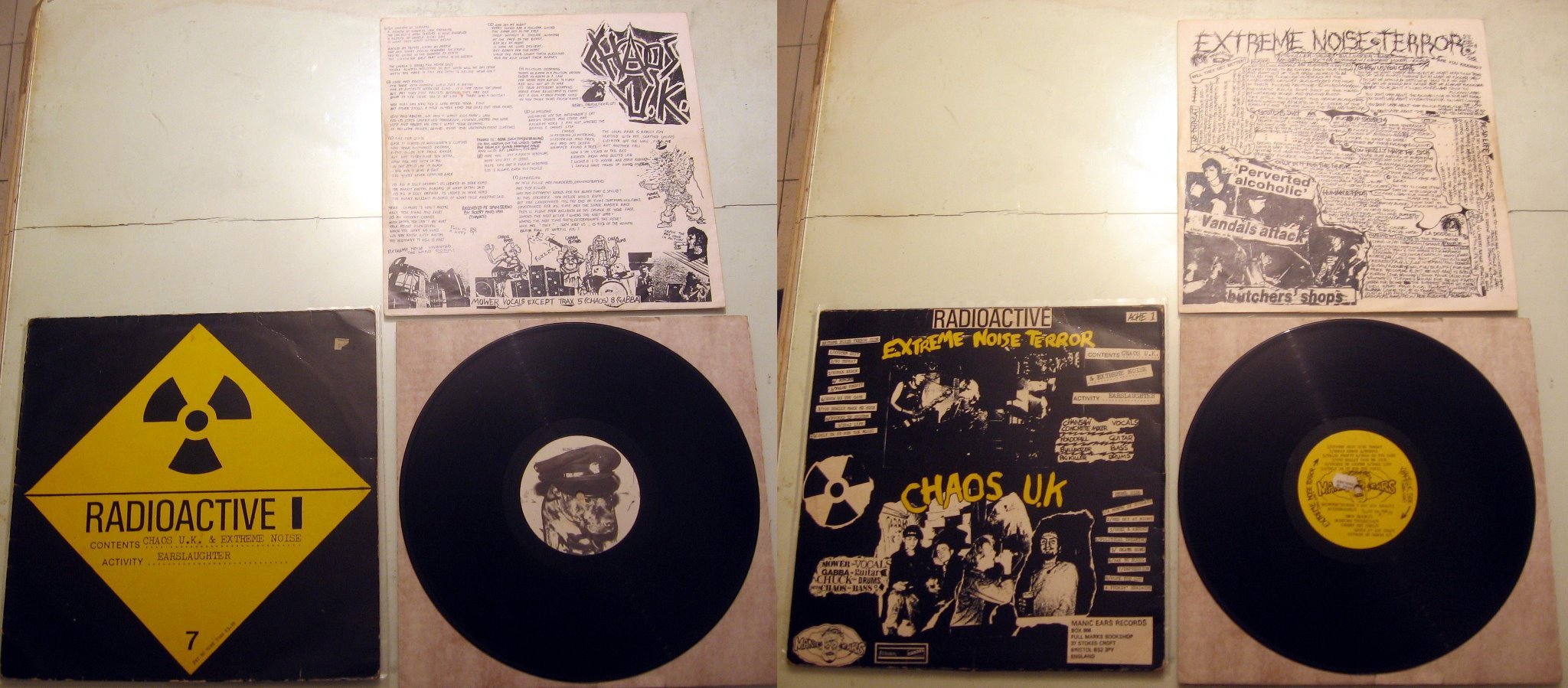 RADIOACTIVE EARSLAUGHTER split LP 1986 with Chaos UK / Extreme 