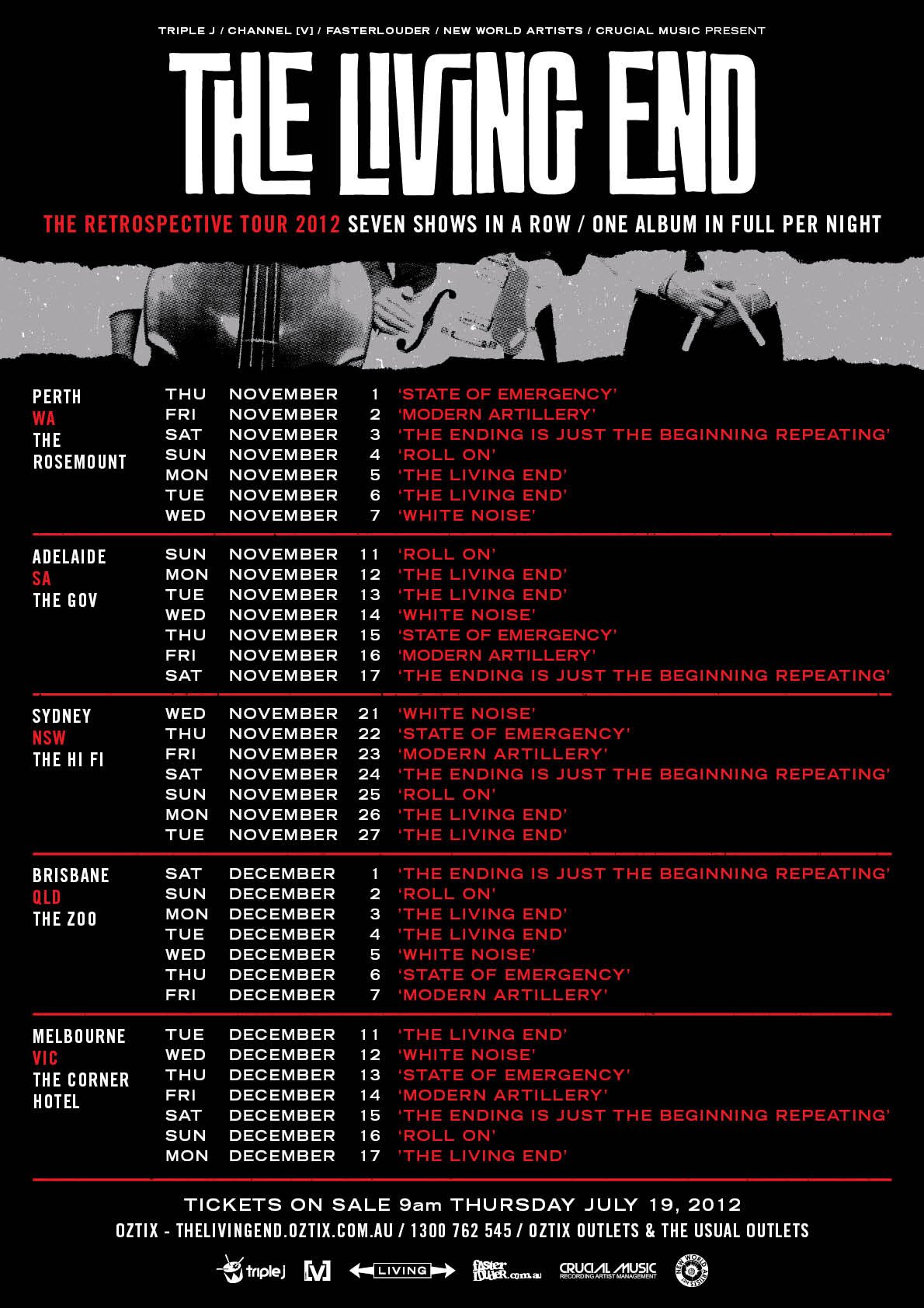 Dew Process - The Living End announce the RESTROSPECTIVE...