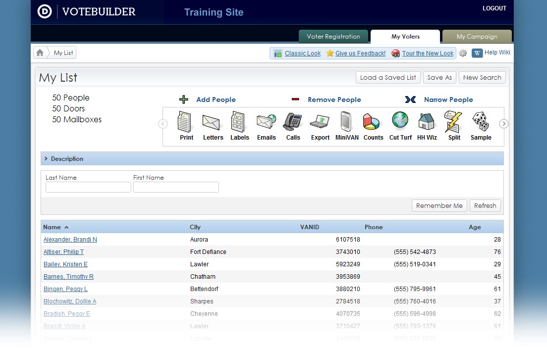 NGP VAN - VoteBuilder is getting a new look -- click 