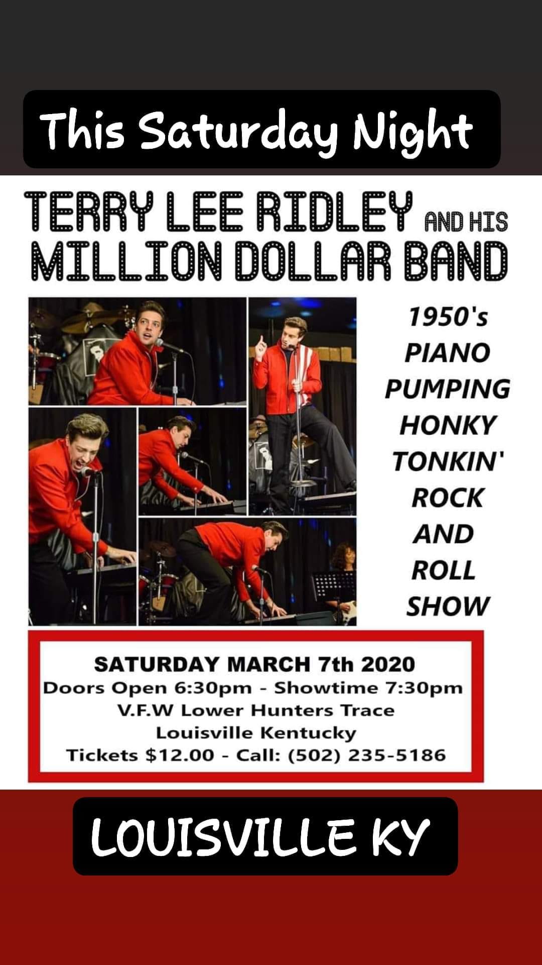 Terry Lee Ridley MUSIC - This Saturday night Terry Lee and his Million ...