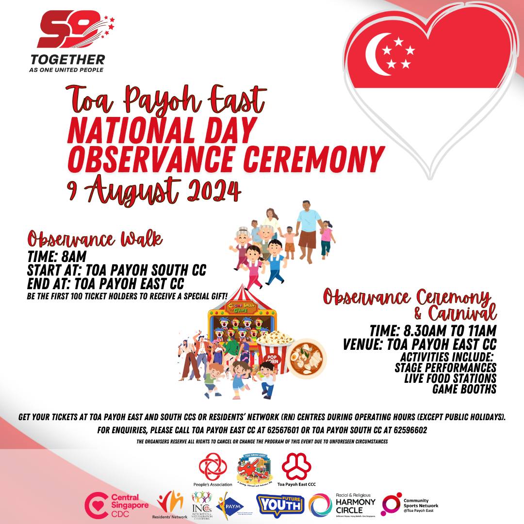 Toa - Get ready to celebrate National Day with Toa Payoh East! Join us ...