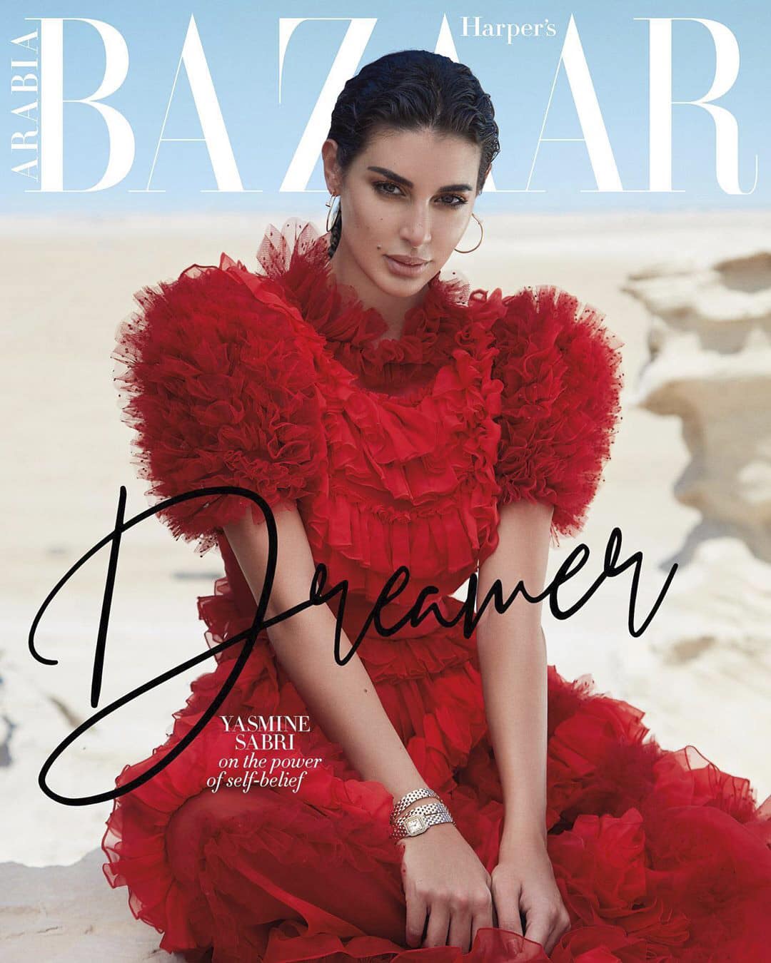 A Dolce&Gabbana dress featured on the cover of Harper's Bazaar