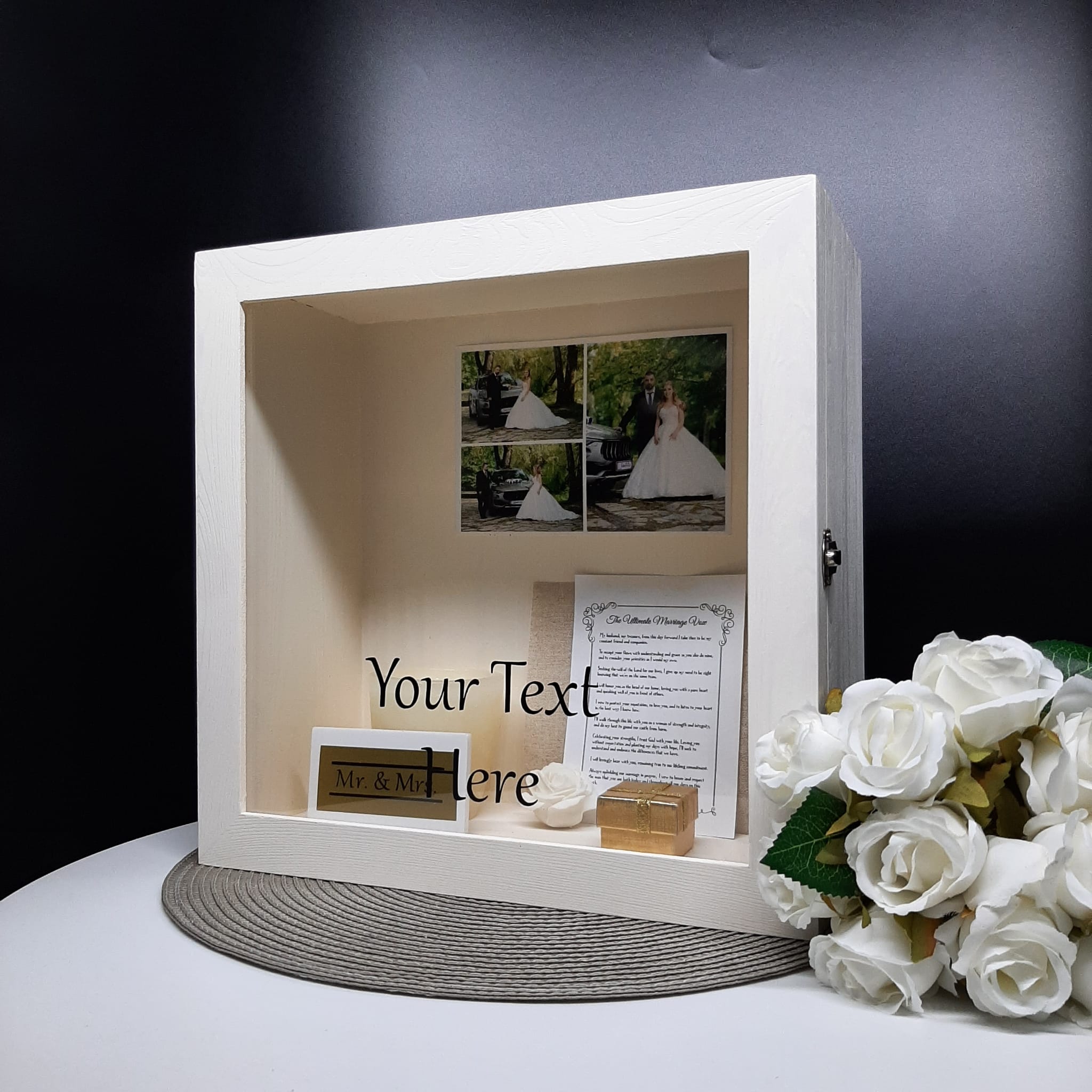 Pink Seagull Design - 11x14 Shadow Box Frame, 6 2/16