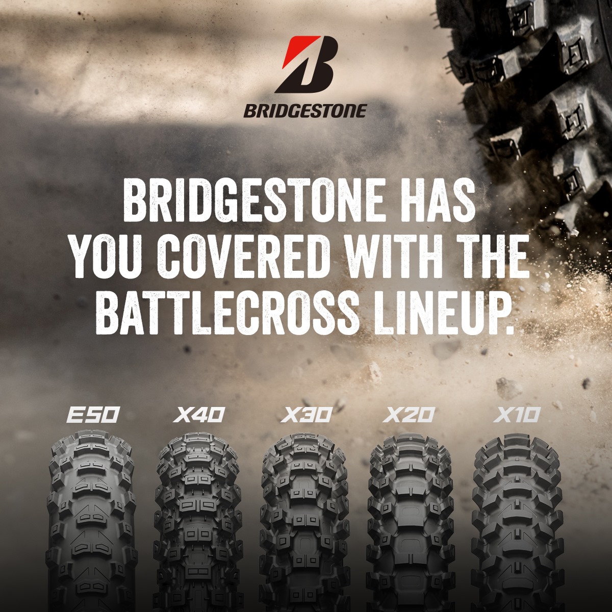 Grip. Control. Confidence. ? Our Battlecross X20 tyre delivers 