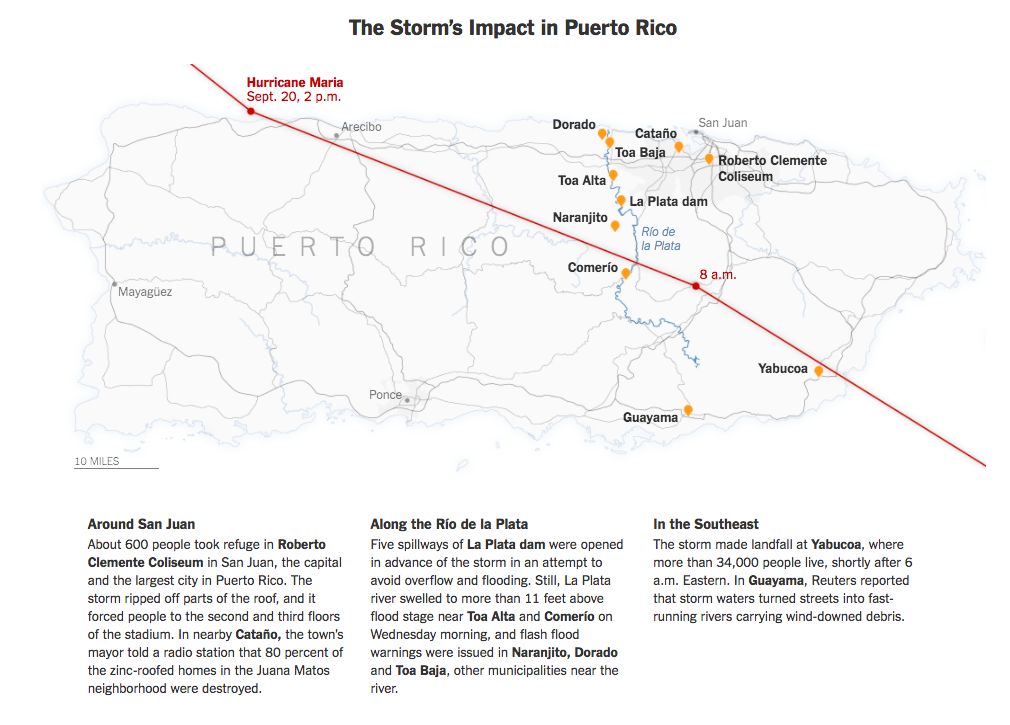 Mapping Hurricane Maria’s path across... - The New York Times | Facebook