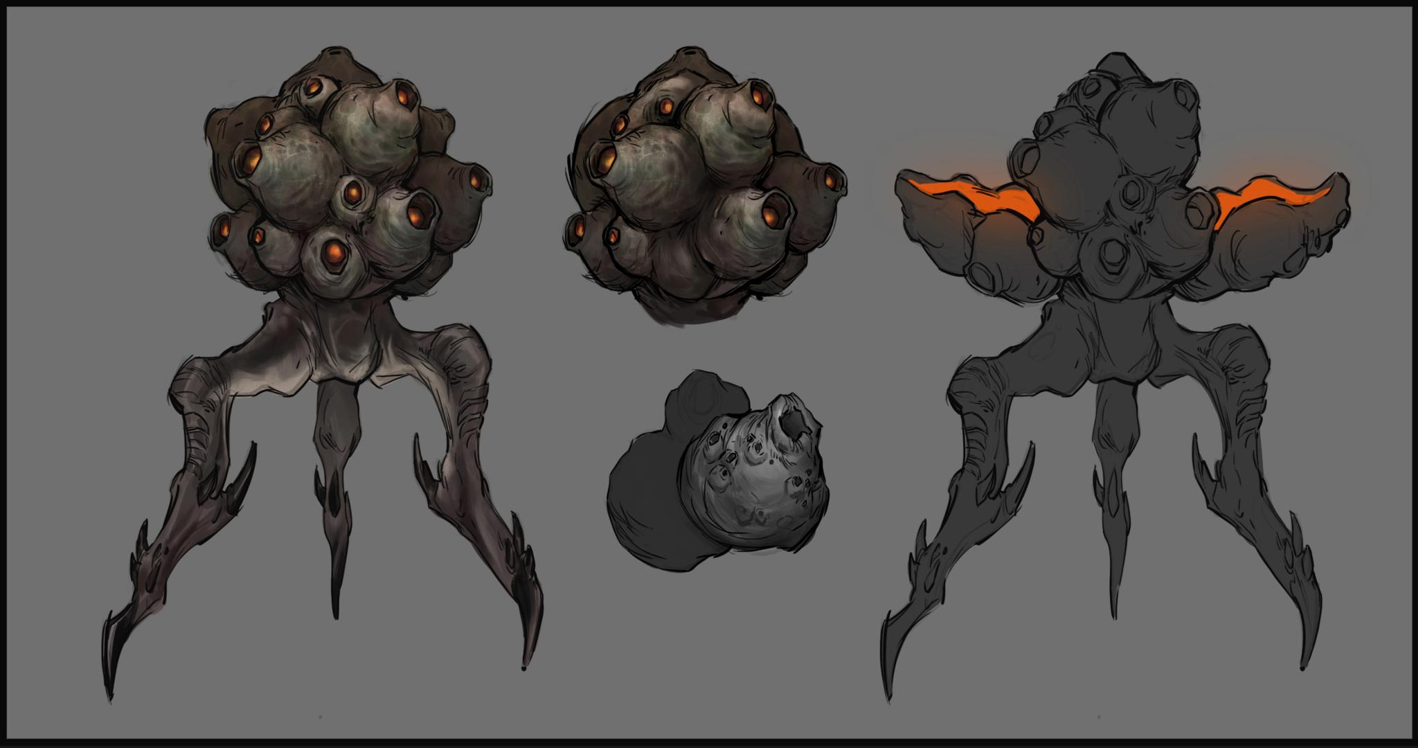 Lost - Concept art of E.D.N III's Bolsepia, a species of akrid with ...