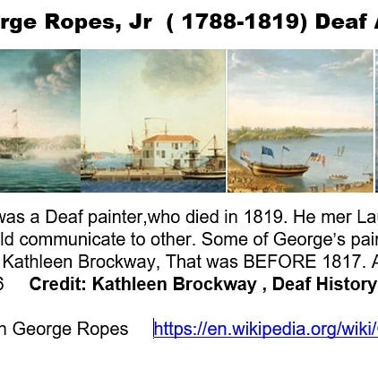 Museum - George Ropes, Jr was a Deaf painter, who died in 1819. He met ...