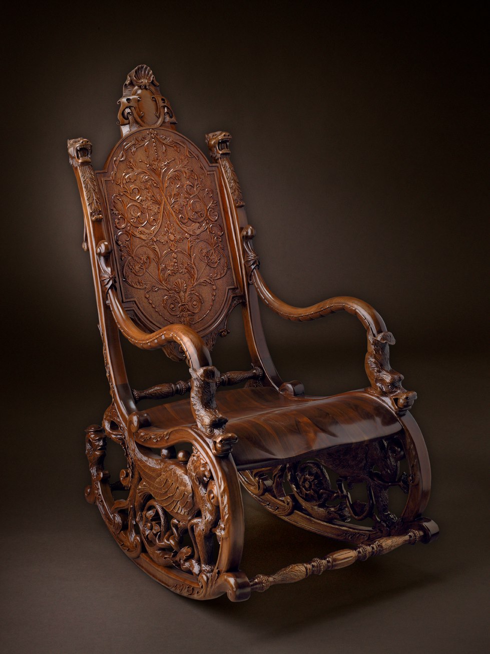 Laguna - Baroque,18 Century Walnut Rocking Chair This beautiful walnut ...
