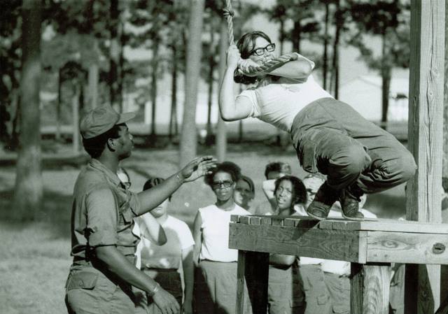 U.S. Army - WAC running obstacle course during basic training, 1st WAC ...