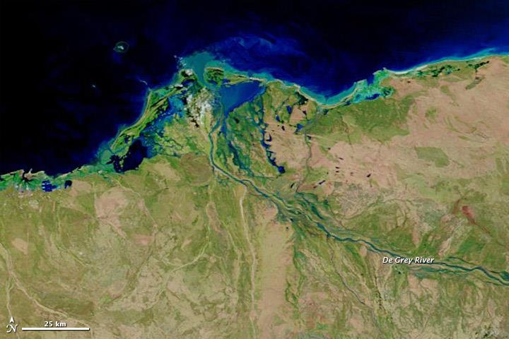 NASA - Flooding along the De Grey River Tropical Cyclone Rusty left ...