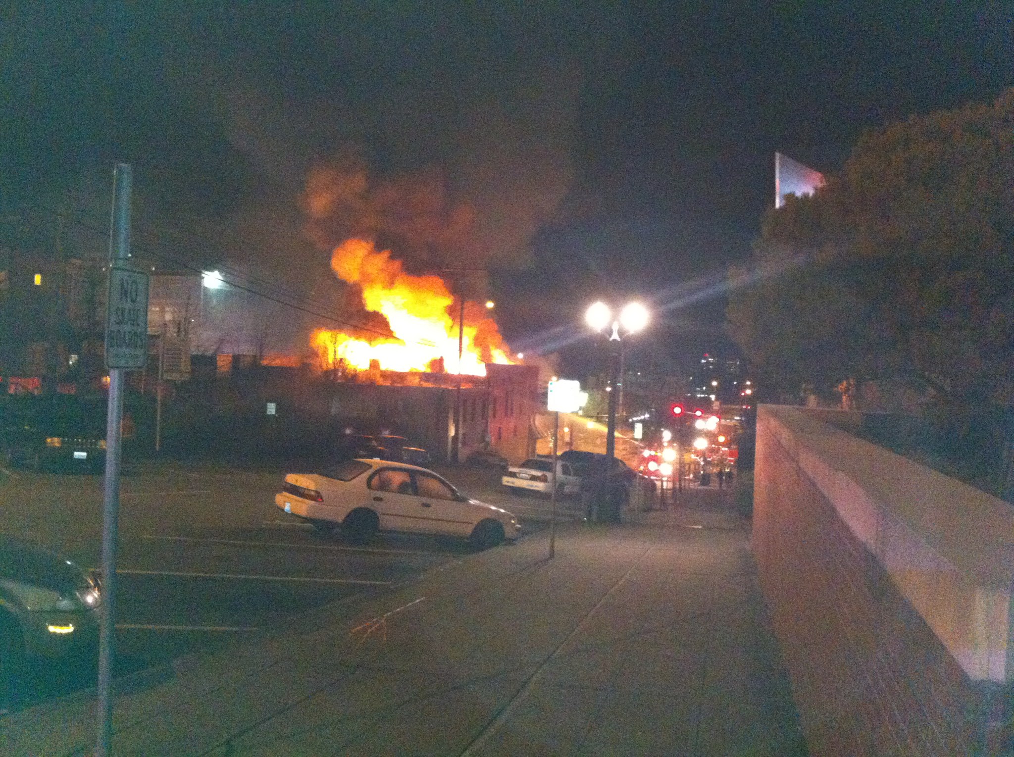 FOX 13 Seattle - Photo of large, two-story building fire in downtown ...