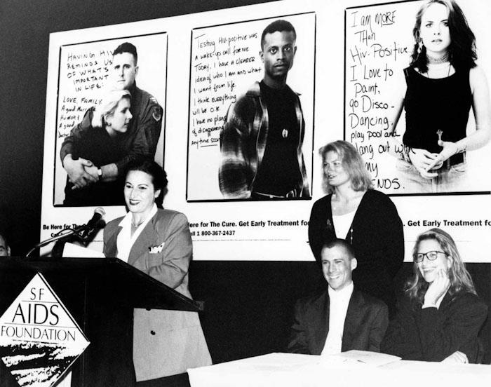 San Francisco AIDS Foundation - BE HERE FOR THE CURE, 1993. Shown at a ...