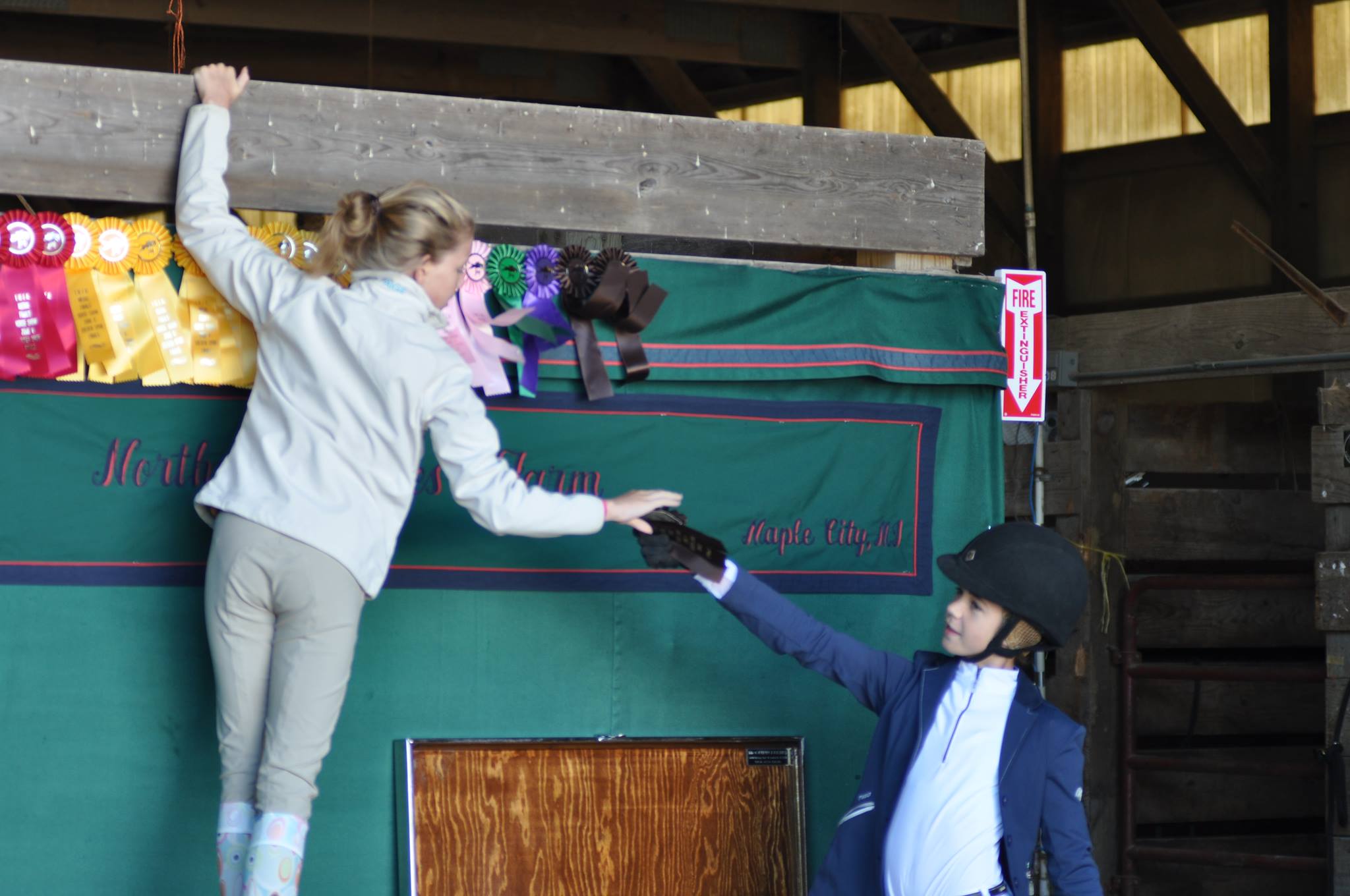 Northern Pines Farm North - Teamwork. Love coming back to the barn ...
