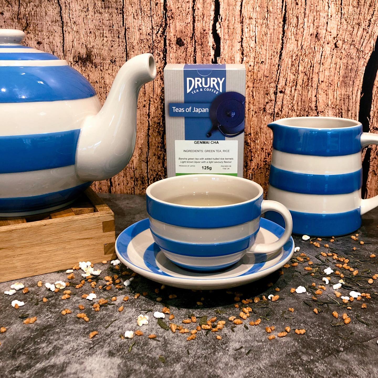 Drury Tea & Coffee - Genmai Cha 🇯🇵 is blended with popped rice and has ...