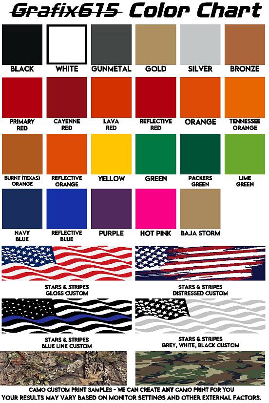 Grafix615 official color palette reference