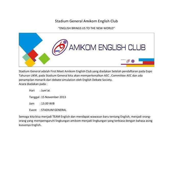 Amikom English Club Aec Next Are You Ready For This Facebook