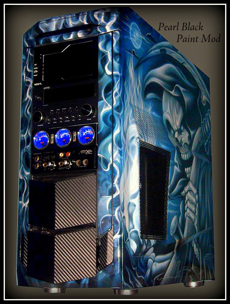 Cooler - The Gauges on the front are The Cooler Master Musketeer