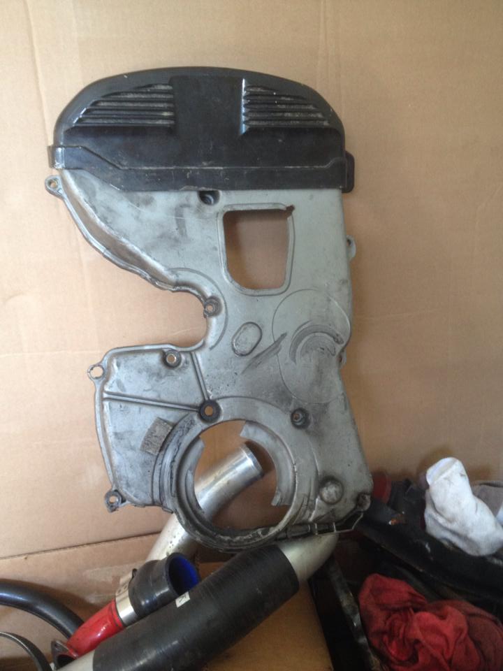 Upper timing cover 6 bolt. Was sprayed black to match my car by a