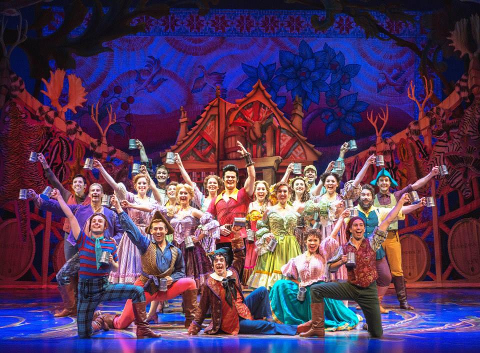 Beauty and the Beast on tour - Tim Rogan as Gaston and the cast of ...