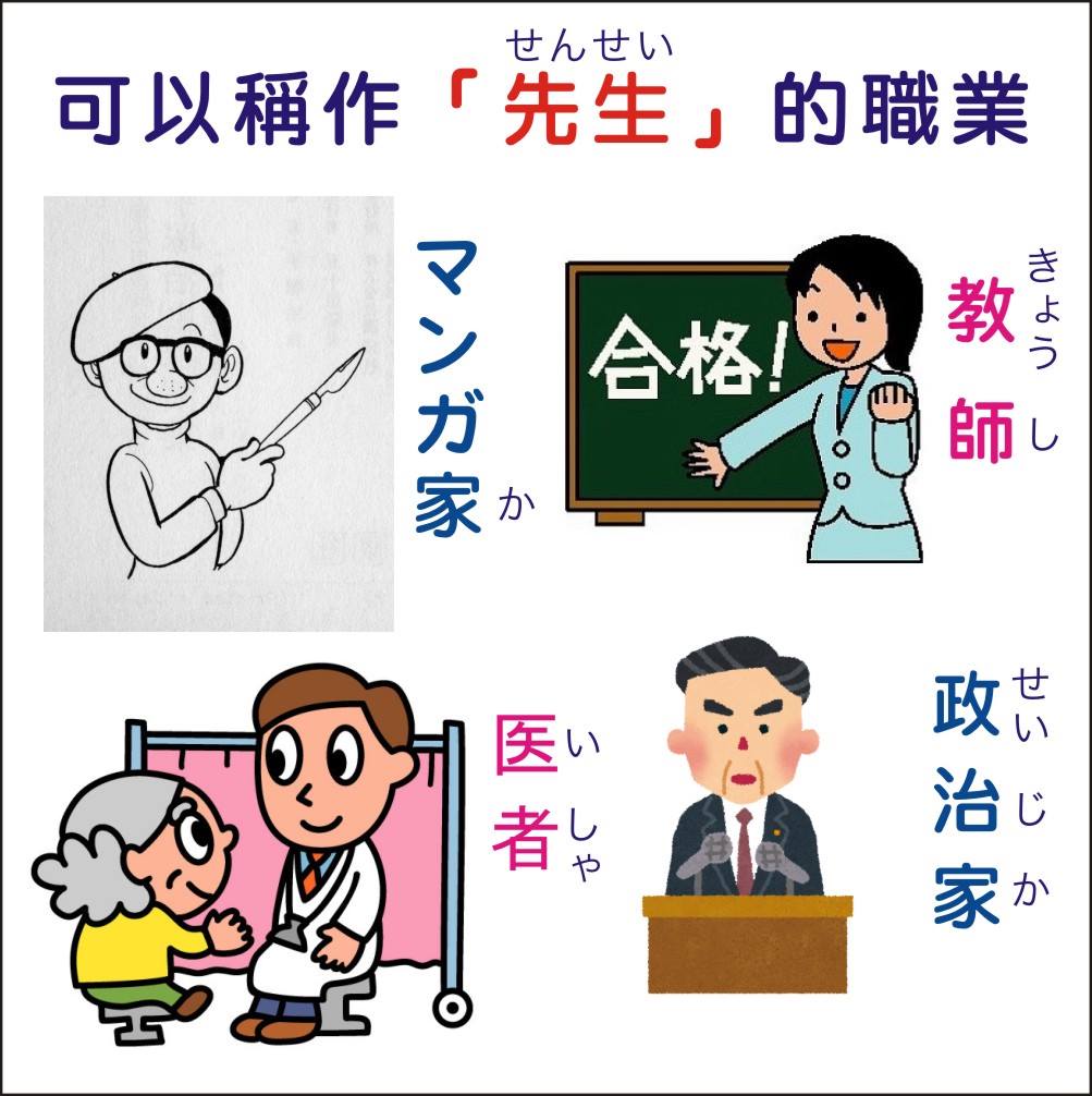 音速語言學習(日語) - 「一張好圖學日文・第十八張～」 主題: 「先生」不一定是老師? 我們在學校遇到老師時，會打招呼說「先生、こんにちは ...