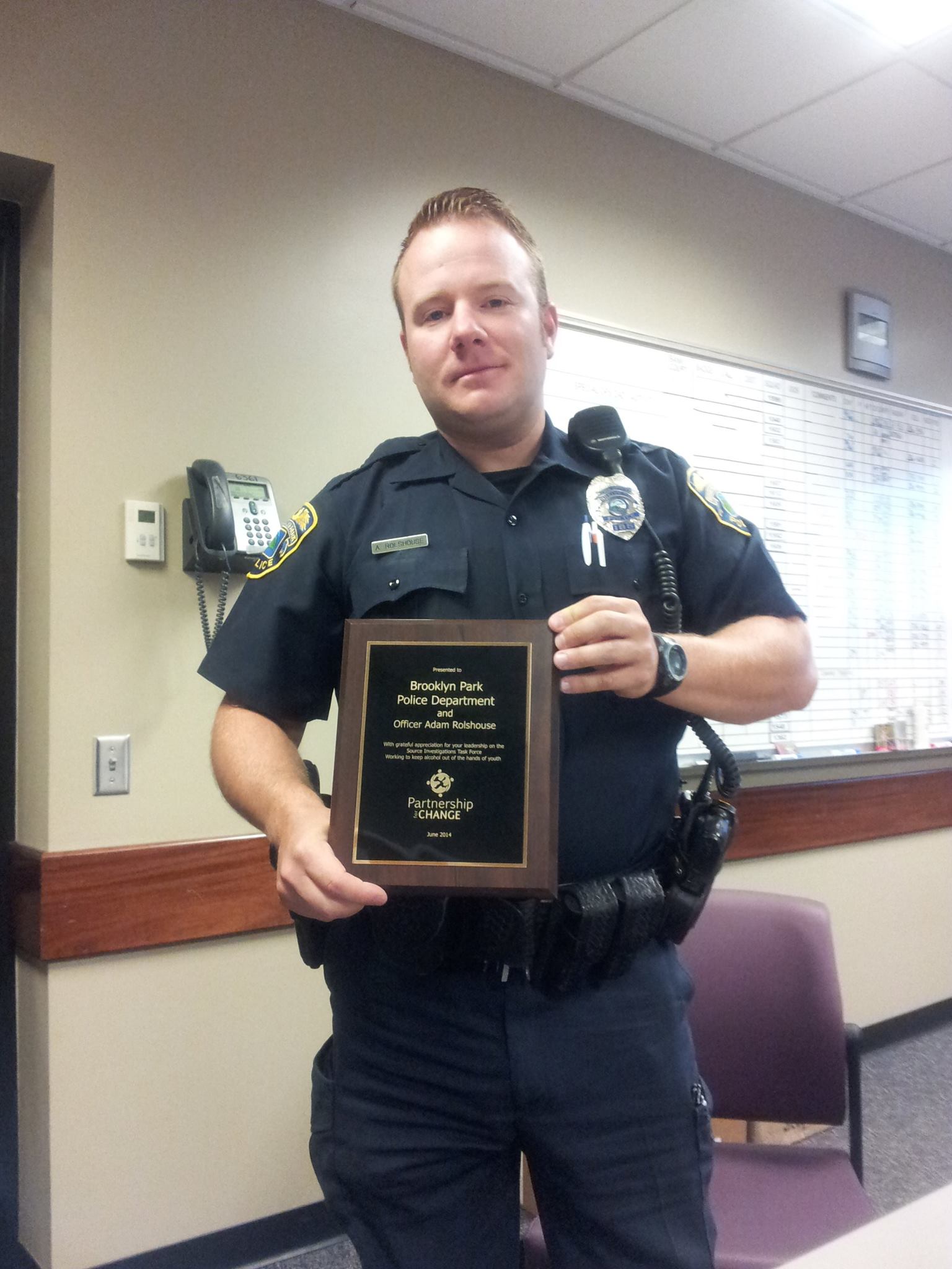 Brooklyn - Here is a quick pic of Officer Rolshouse and his plaque from ...