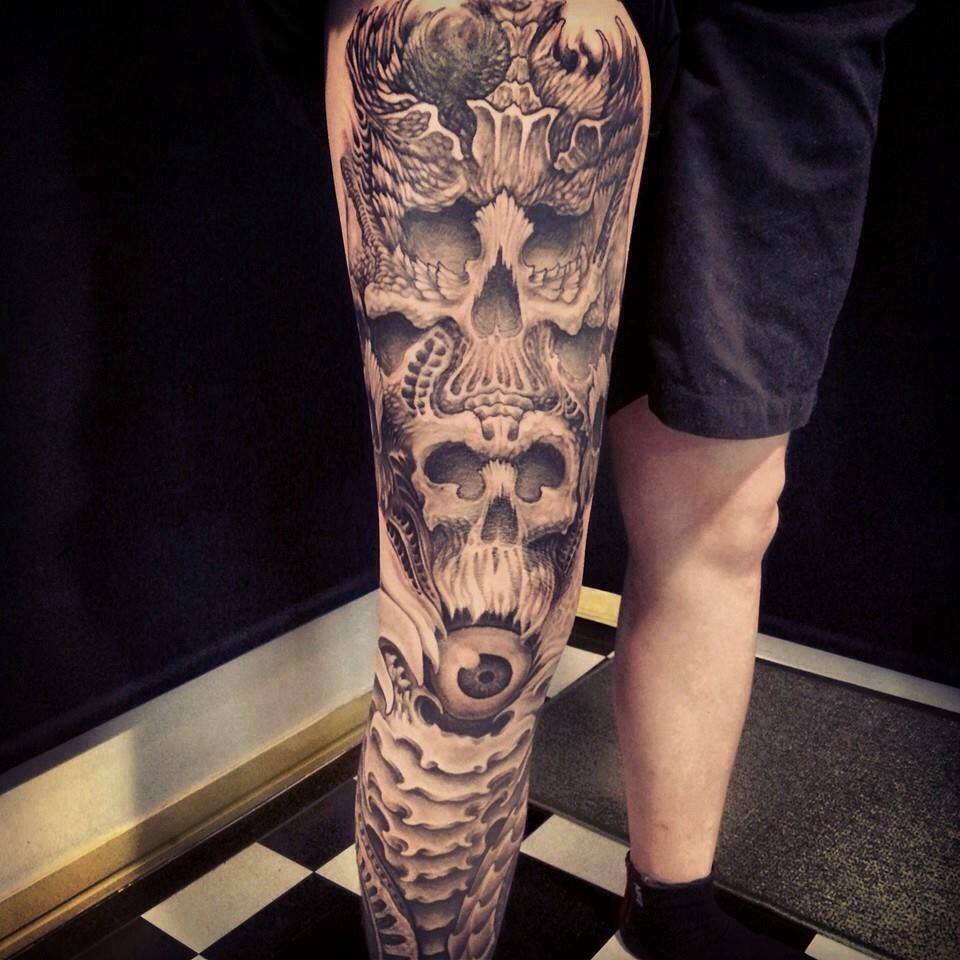 Bieyoskull Inprogress Fullleg Yang Lee Tattoo 揚藝刺青坊 Facebook