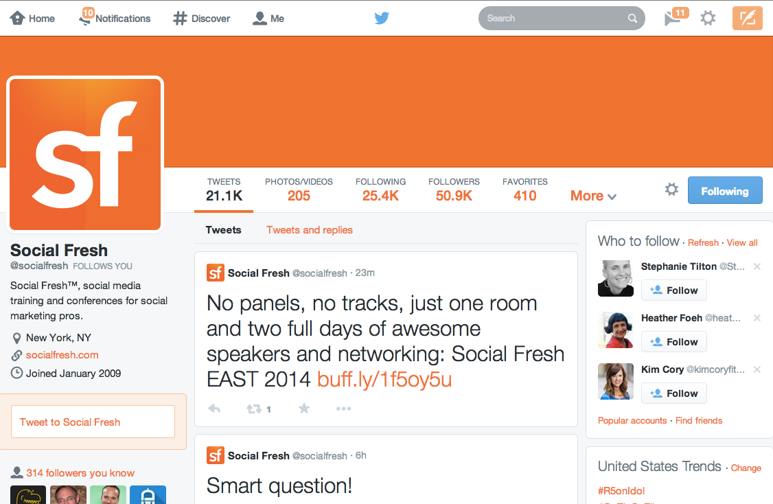 Social Fresh - New Twitter Profiles launching for all:...