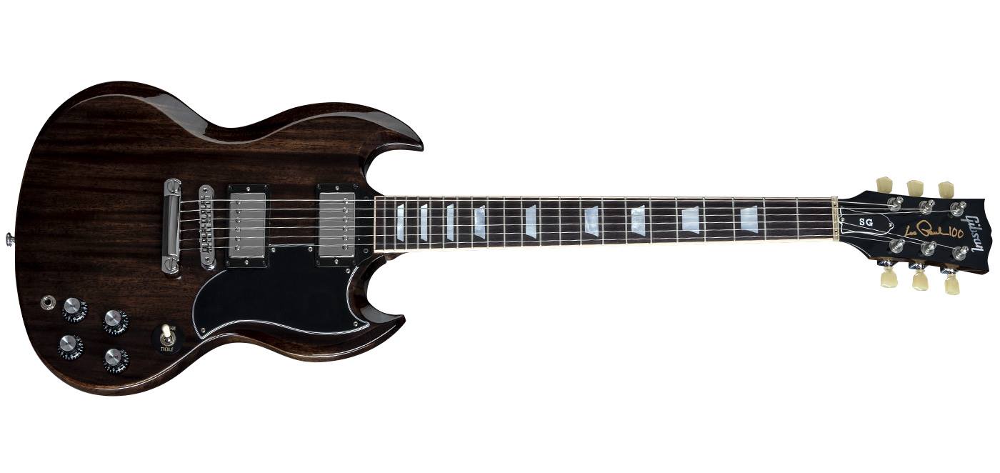 The 2015 Gibson SG Standard is built from a solid mahogany body 
