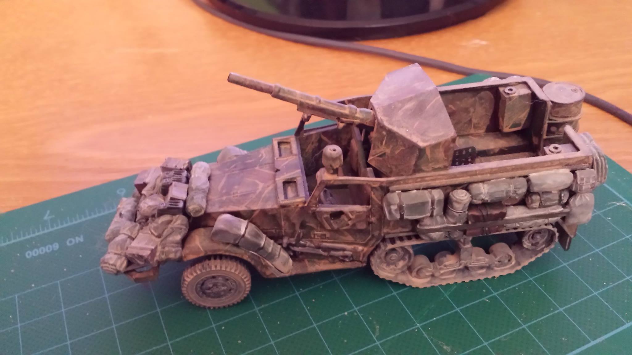 Modified Tamiya M3A1 scout car with DML radio set and Master Box 