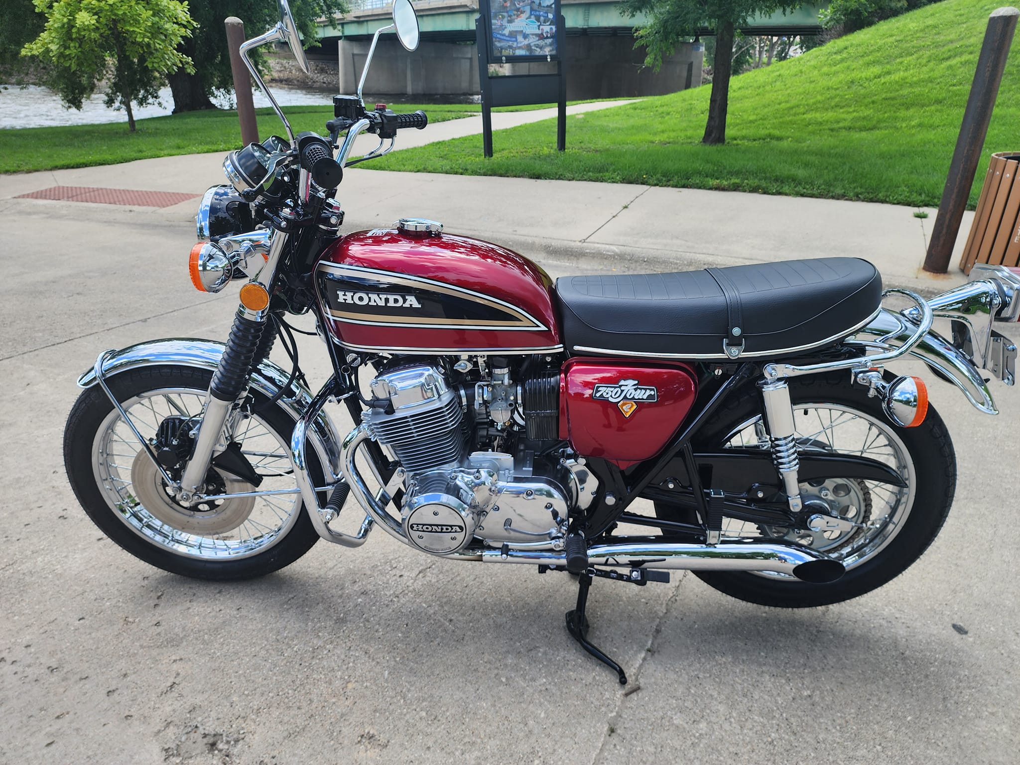 1976 CB 750 Four K6 (3377 miles on it) Nice day for a cruise in Iowa!
