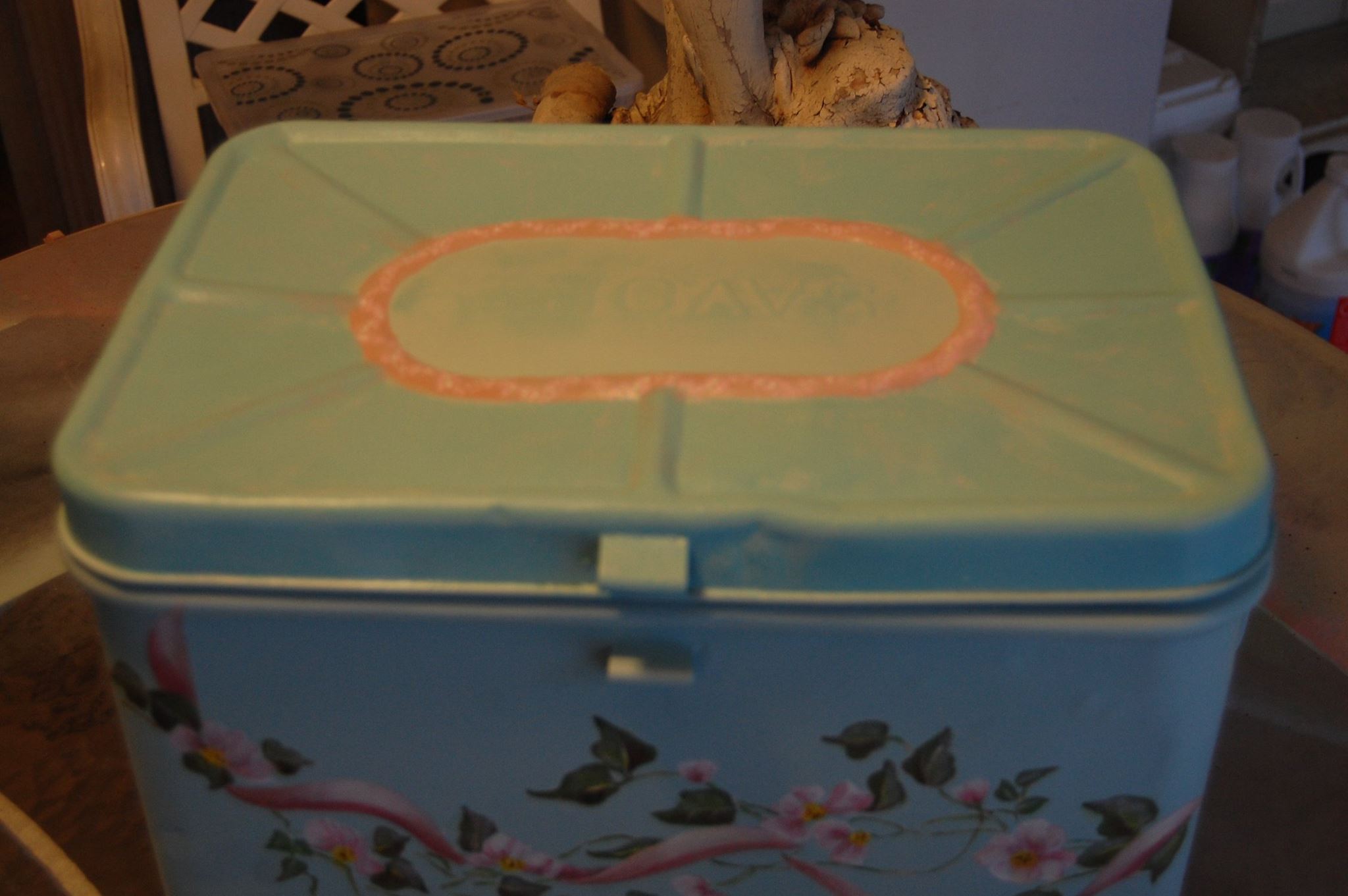Pick a vintage bread box! The red Ransburg box was found online