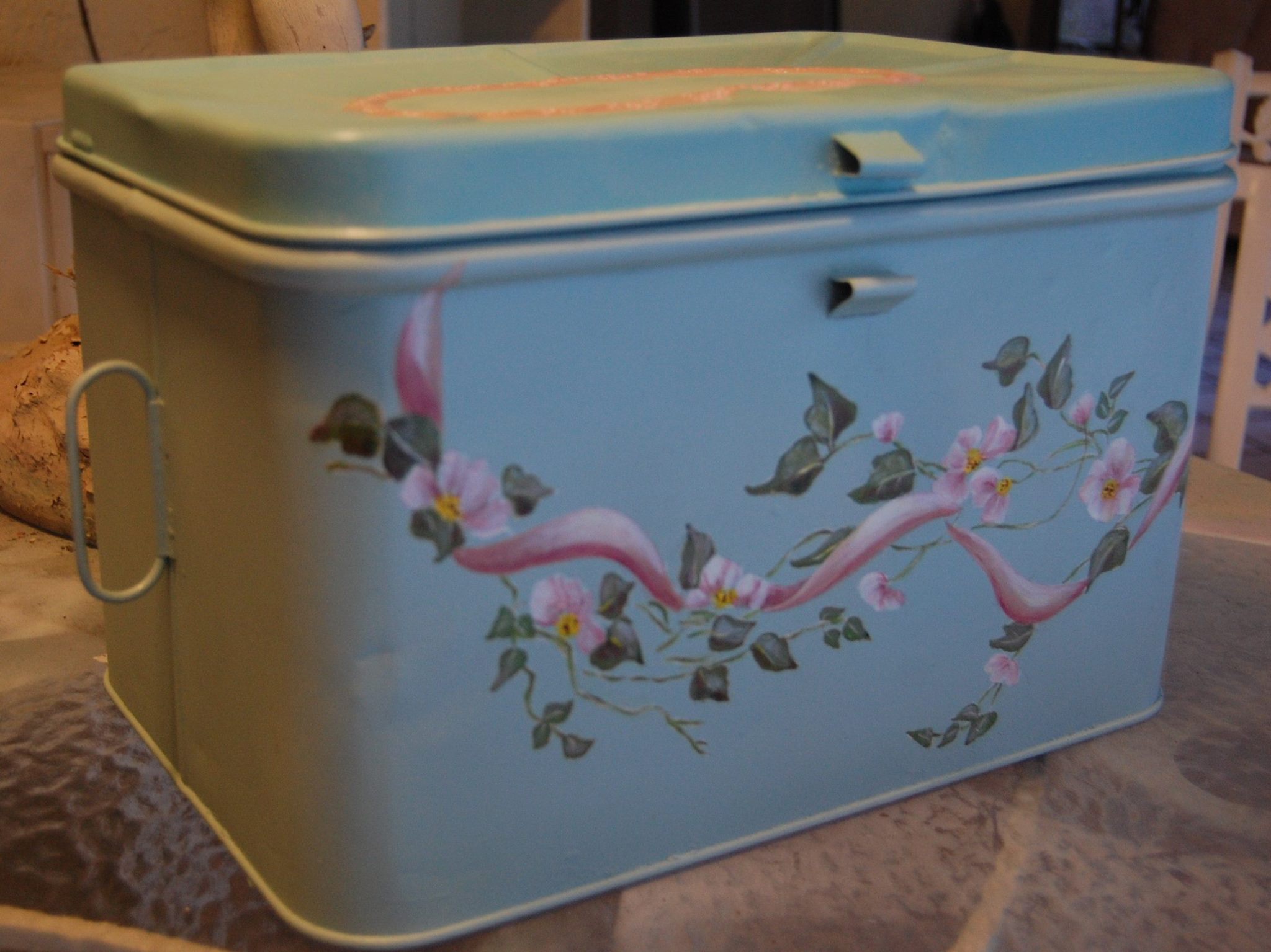 Pick a vintage bread box! The red Ransburg box was found online