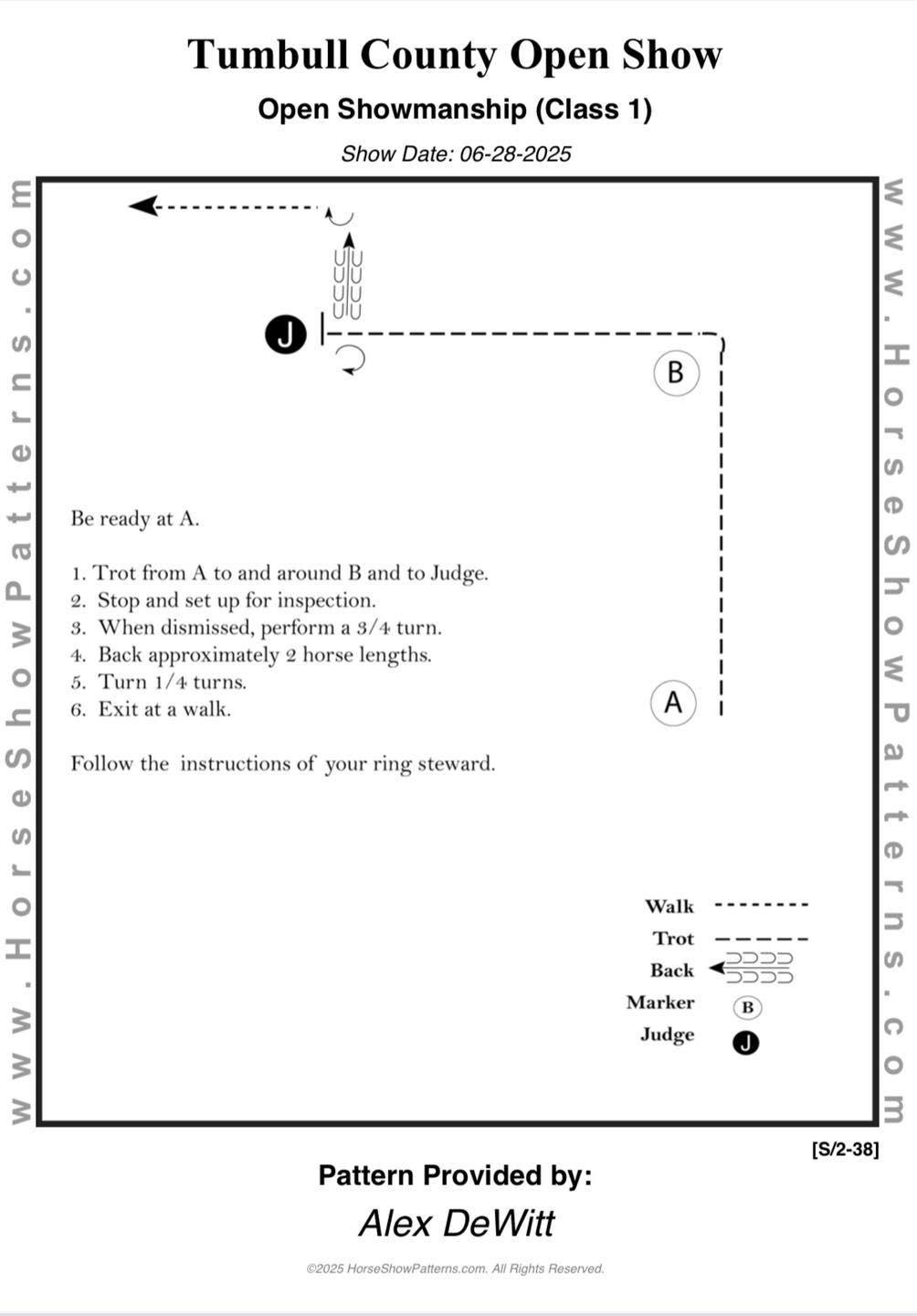 NEOHA - SATURDAY June 28 patterns for Judge Alex De Witt... | Facebook