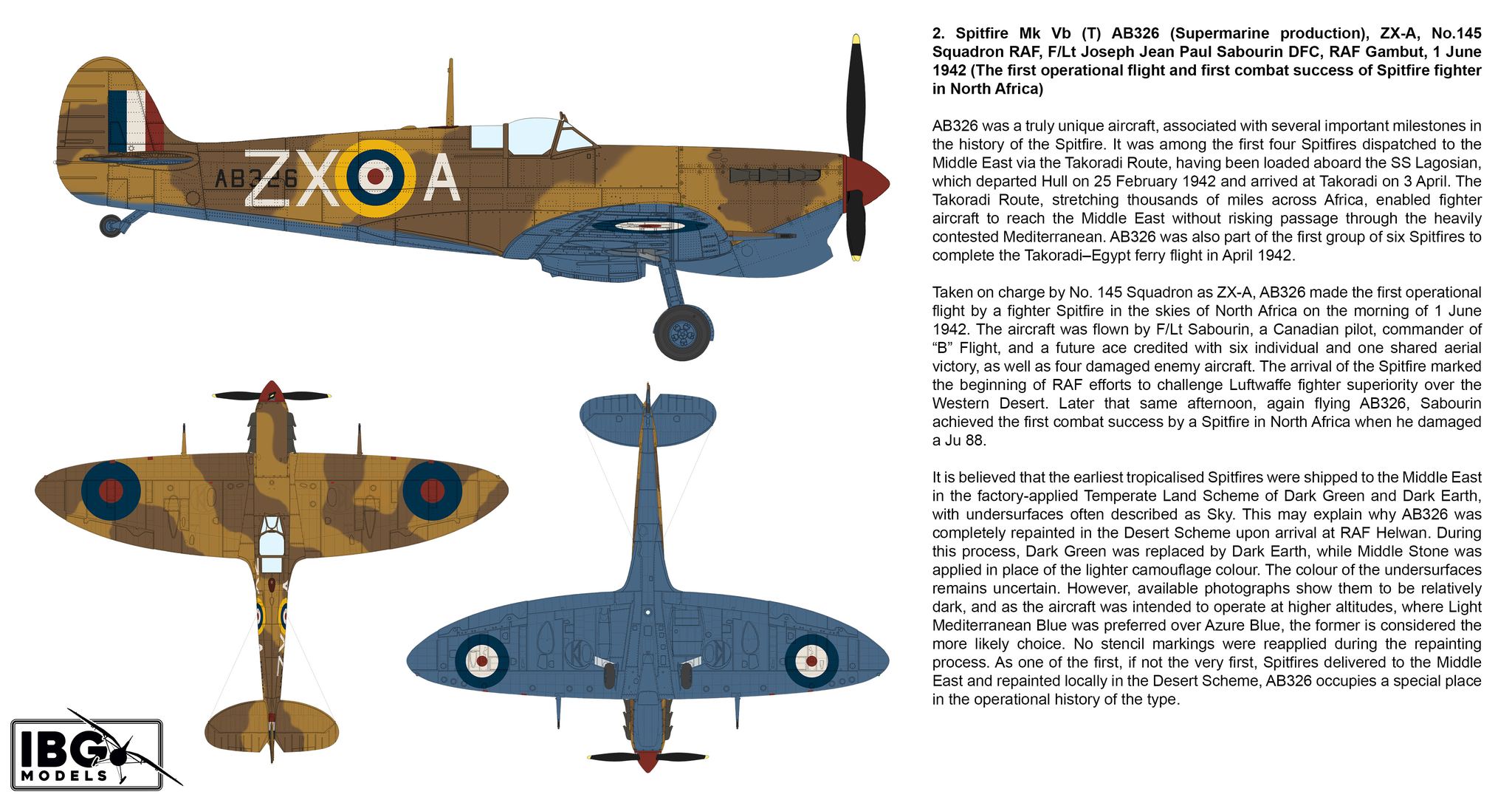 IBG Models 1/72 Supermarine Spitfire Mk Vb (Trop.) over North