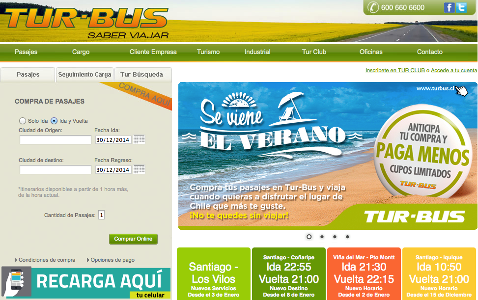Turbus - Conozcan todas las facilidades que ustedes pueden encontrar en ...