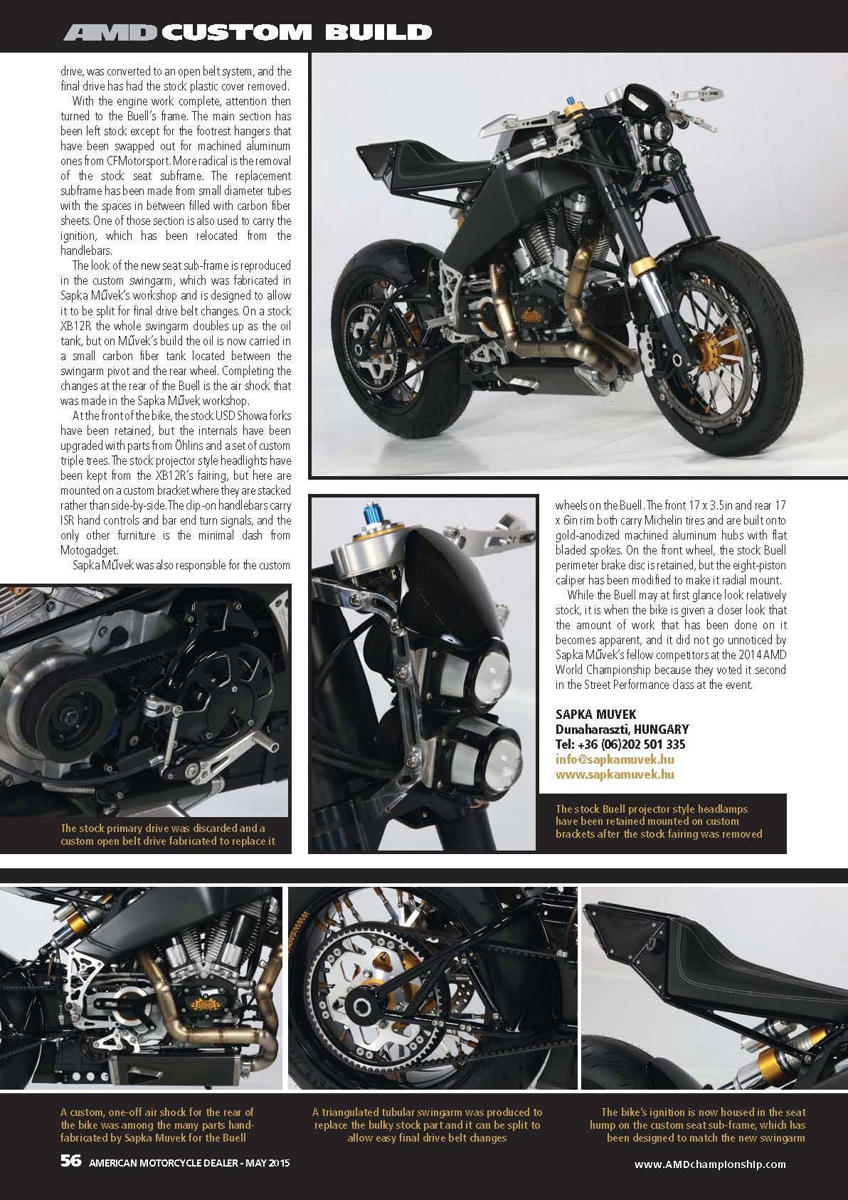 Sapka Muvek took a Buell XB12R and retained little more than the