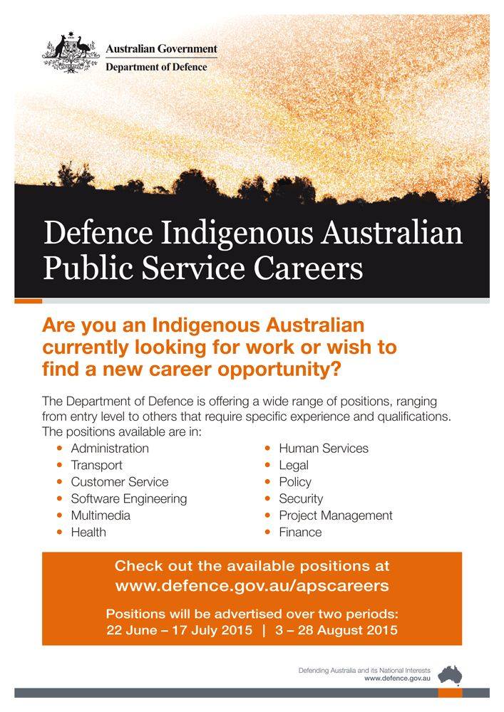 indigenous.gov.au - Department of Defence are offering entry level ...