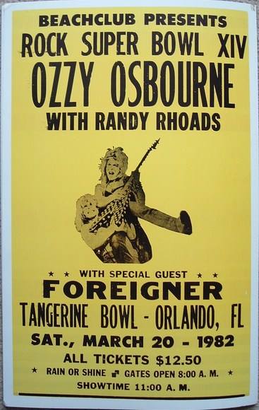 Ozzy - March 20, 1982 in Orlando, FL with Foreigner #fbf