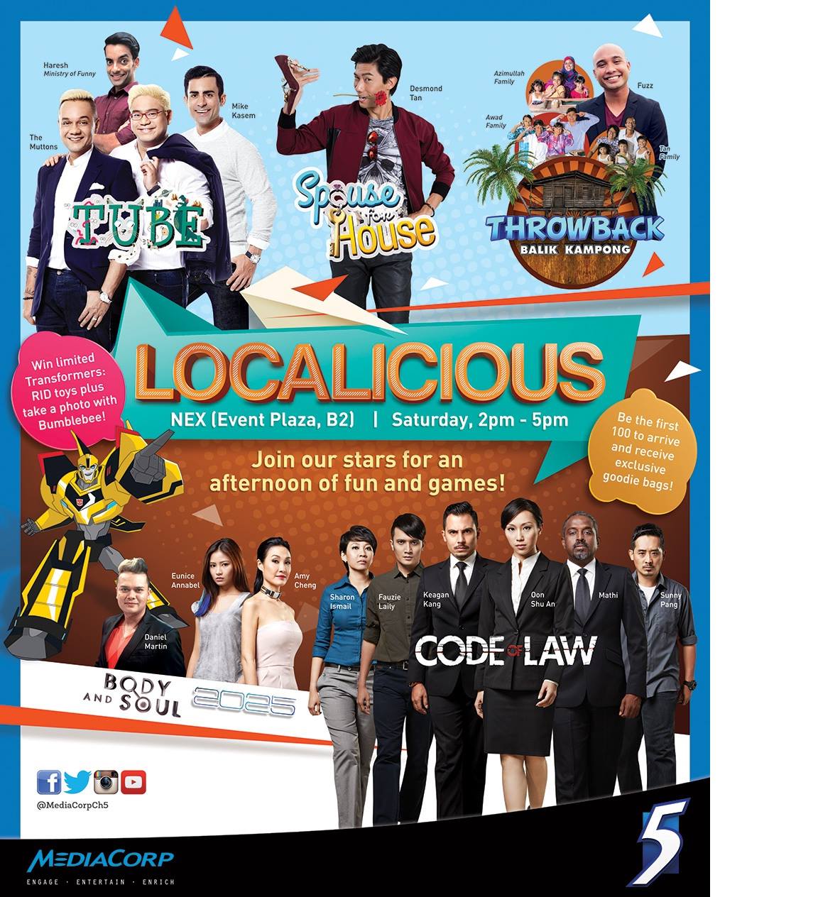 Mediacorp - Join our stars at the Localicious on 5 Roadshow this ...