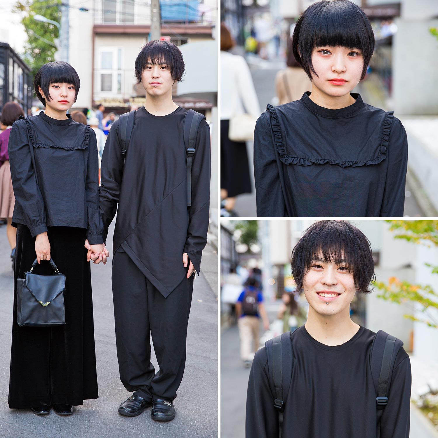 Tokyo Fashion - Monami (19) and Ritsu (18) wearing all black styles on ...