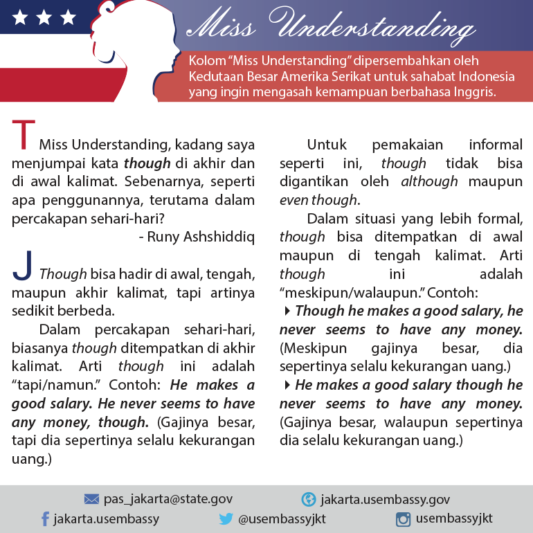 Arti Kata Though Dalam Bahasa Indonesia Naila Farhana
