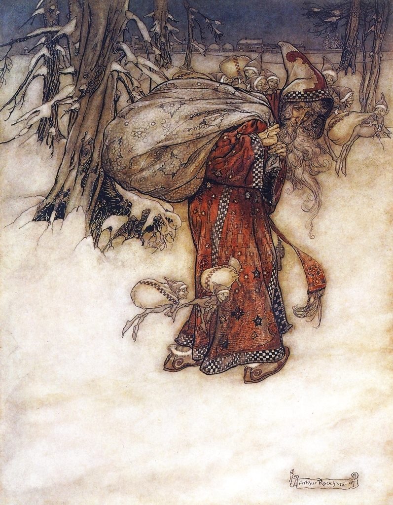 Christa - Arthur Rackham (British illustrator) 1867 - 1939 Santa Claus ...