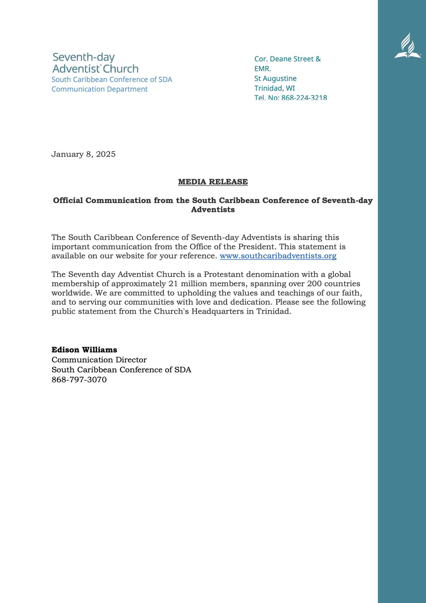 Southcarib Adventists - Greetings in the name of our Lord and Saviour ...