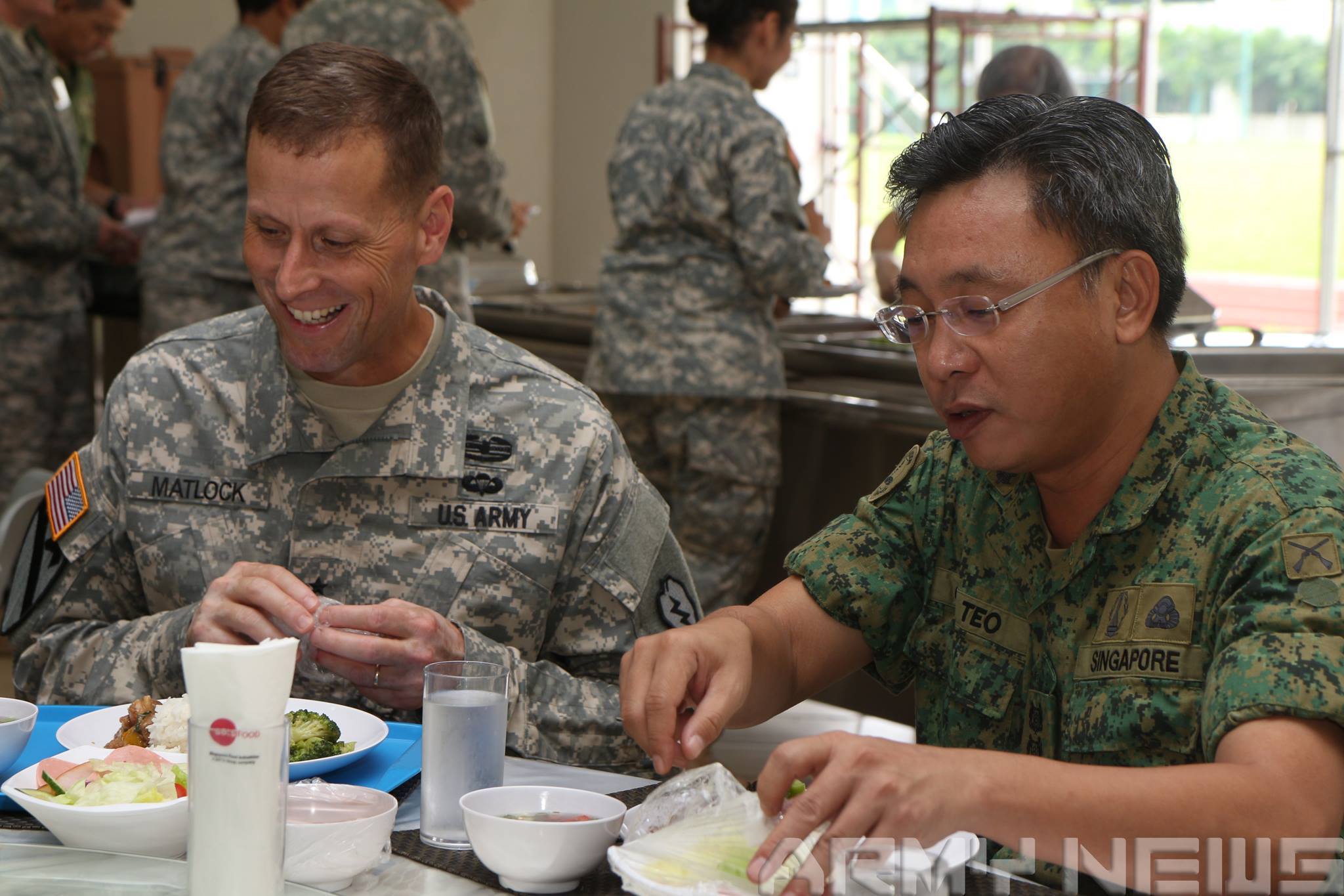 The Singapore - Brigadier-General (BG) Patrick E. Matlock and COL Teo ...