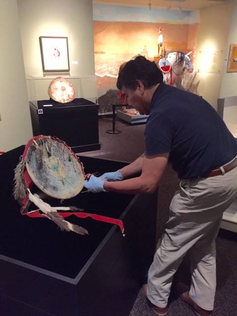 Comanche - CNMCC Cultural Specialist Carney Saupitty, Jr. is holding ...