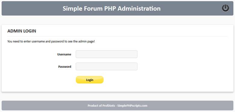 Simple Forum PHP script