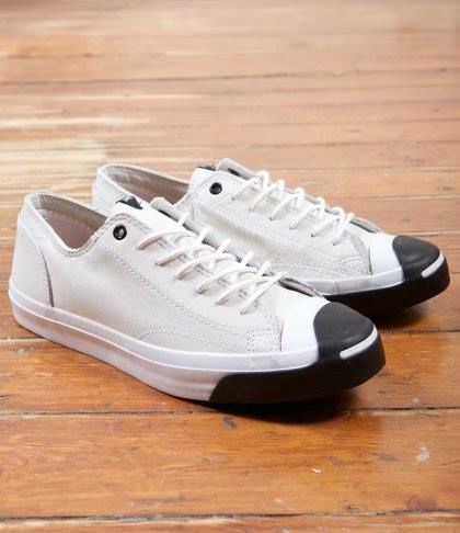 Converse Jack Purcell x Denham sneaker's classic leather upper is